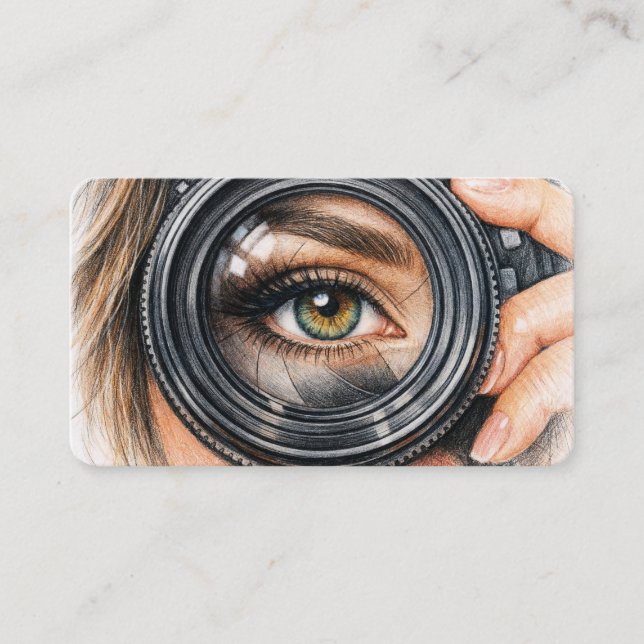 Carte De Visite Professional Camera Lens Viewfinder Photography (Devant)