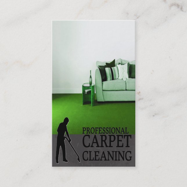 Carte De Visite Professional Carpet Cleaning Service Business Card (Devant)