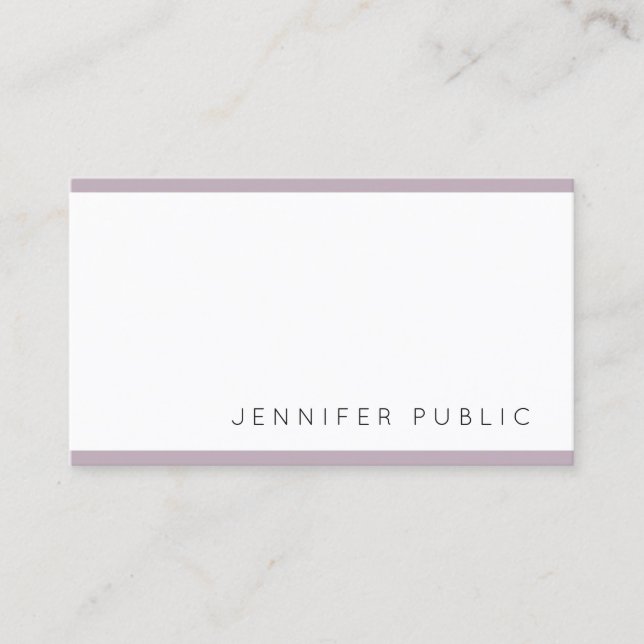 Carte De Visite Professional Clean Moderne Cute Design élégant (Devant)