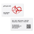 Professional CPR Instructor Business Cards with QR