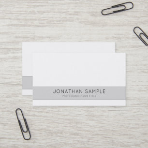 Carte De Visite Professional Creative Design Grey Company Plain