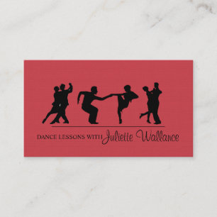 Carte De Visite Professional Dance Studio, Instructeur Business