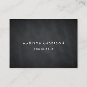 Carte De Visite Professional Elegant Noir Chalk Board