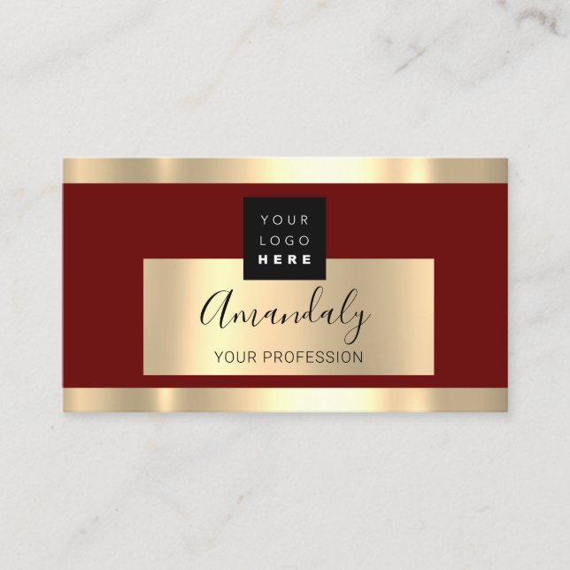 Carte De Visite Professional Finance Investment Services Gold Logo (Devant)