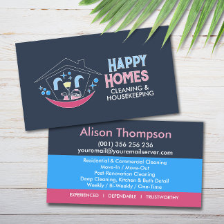 Carte De Visite Professional House Cleaning Services Business Card