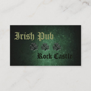 Carte De Visite Professional Irish Pub shamrock chanceux