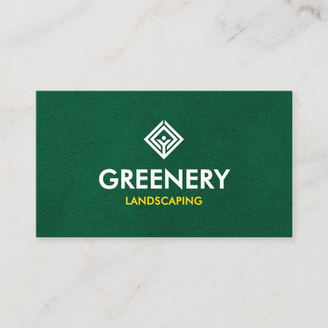 Carte De Visite Professional Lawn Care Landscaping Green Simple (Devant)
