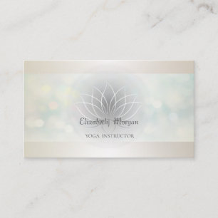 Carte De Visite Professional Modern Bokeh, Lotus
