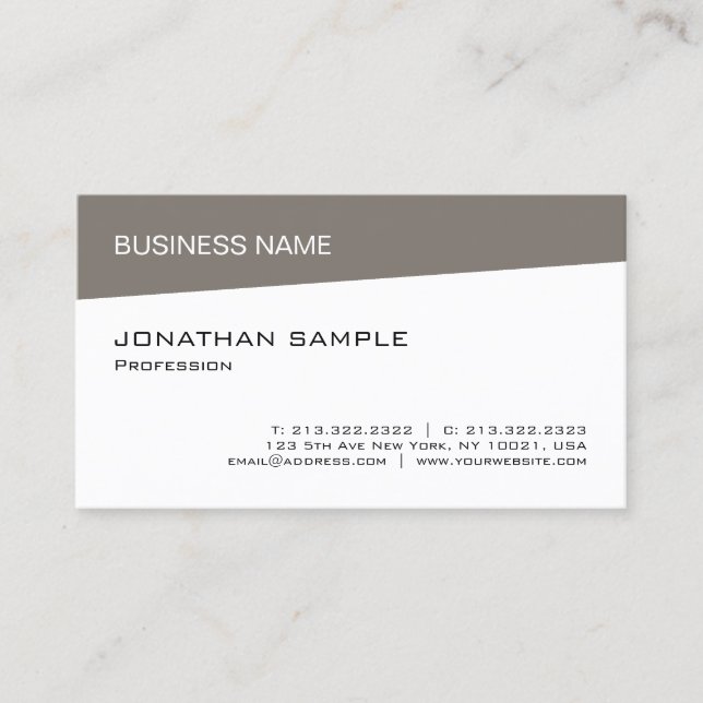 Carte De Visite Professional Modern Elegant Design Company (Devant)