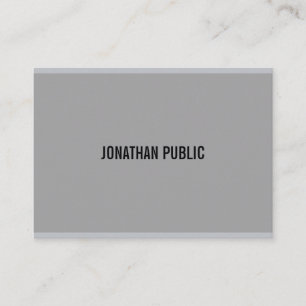 Carte De Visite Professional Modern Grey Élégant Modèle simple