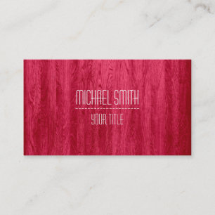 Carte De Visite Professional Moderne Grain en bois rouge