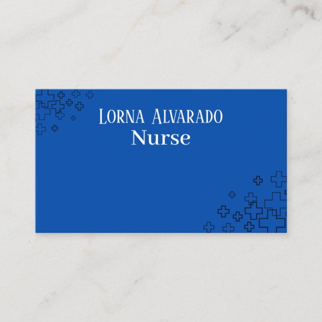 Carte De Visite Professional Nurse Business Card Template (Devant)