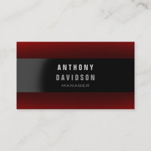 Carte de visite Professional Red Black Grey Manage