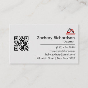 Carte De Visite Professional Simple Clean Bold Typographie QR Code