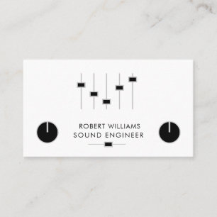 Carte De Visite Professional Sound Engineer Music DJ Audio Control