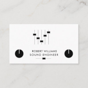 Carte De Visite Professional Sound Engineer Music DJ Audio Control