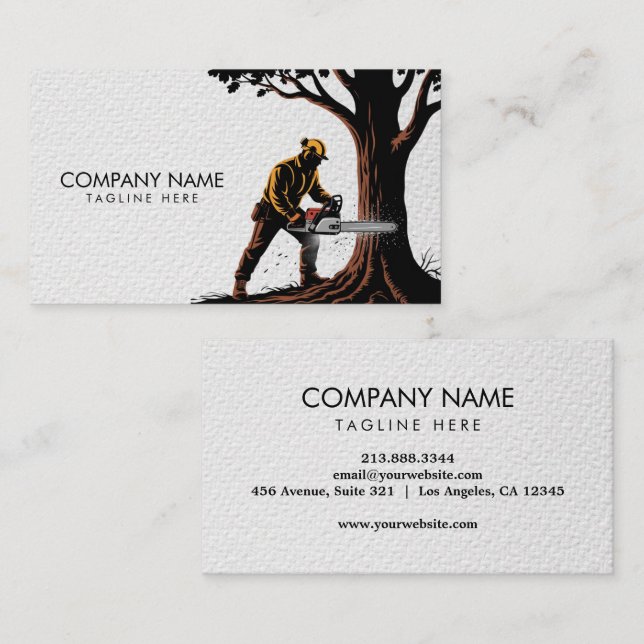 Carte De Visite Professional Tree Trimming & Arborist Services     (Devant / Derrière)