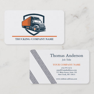 Carte De Visite Professional Trucking Driver Simple Modern Logo