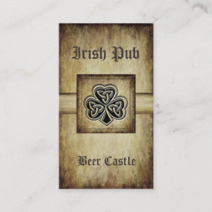 Carte De Visite Professional vintage grunge irlandais shamrock cha