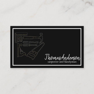 Carte De Visite Professional Wood Grain Rustic Carpentry