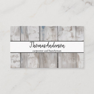 Carte De Visite Professional Wood Grain Rustic Carpentry