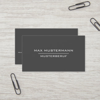 Carte De Visite Professionelle Moderne Dunkle Visitenkarte