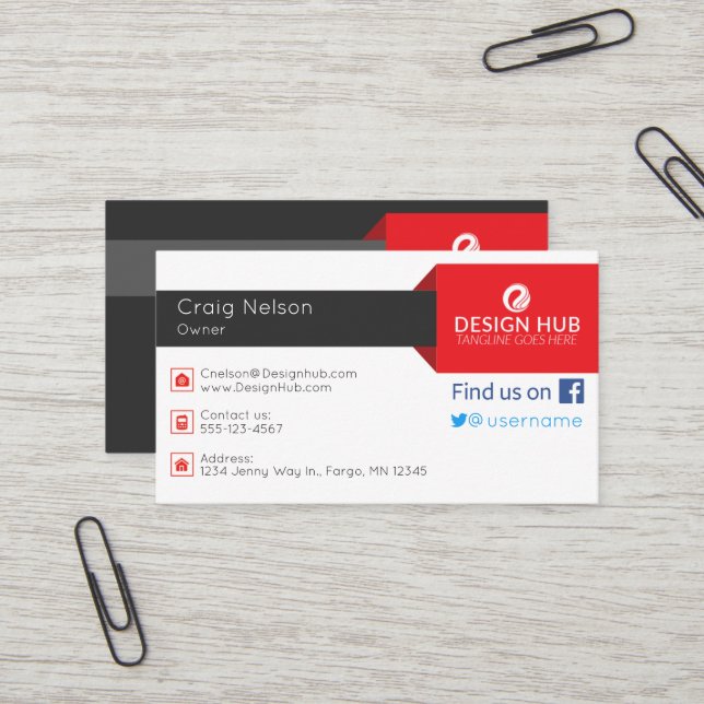 Carte de visite professionnel (Devant/Arrière en situation)