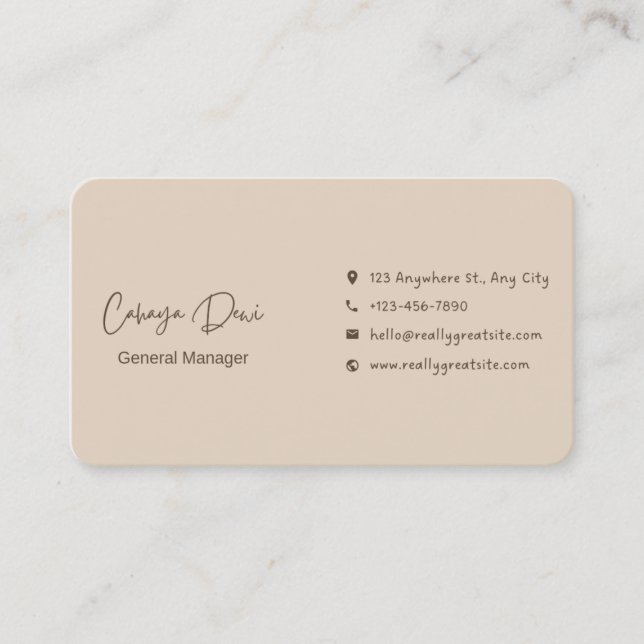 Carte de visite professionnel (Devant)