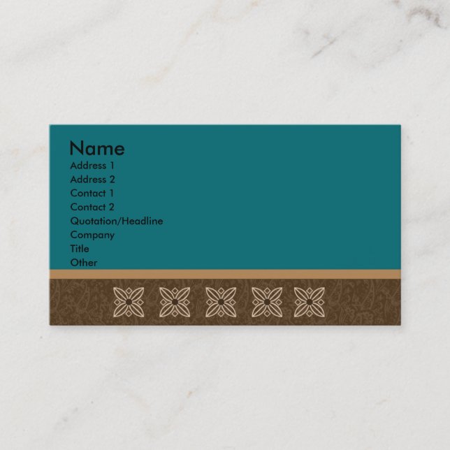 Carte De Visite Professionnel à double face (Devant)