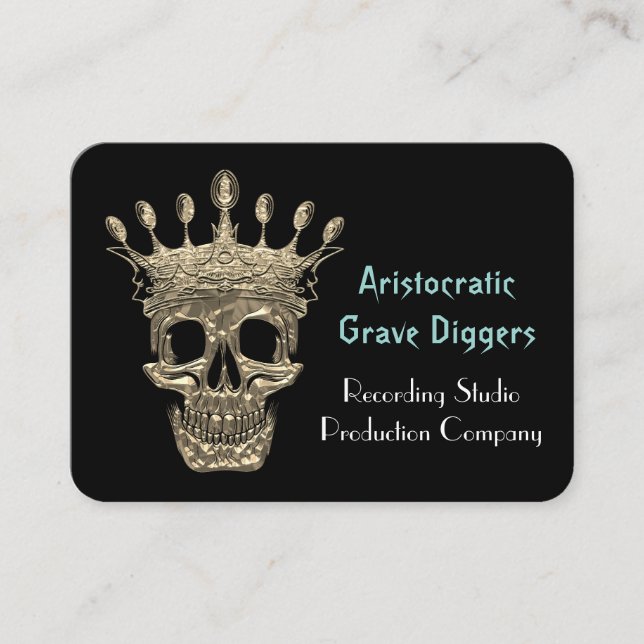Carte De Visite Professionnel aristocratique du noir II de crâne (Devant)