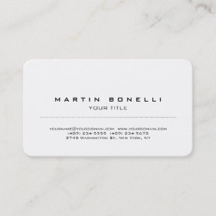 Carte de visite professionnel arrondi Corner Plain
