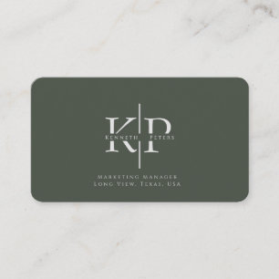 Carte de visite professionnel avec Initiales et Ph