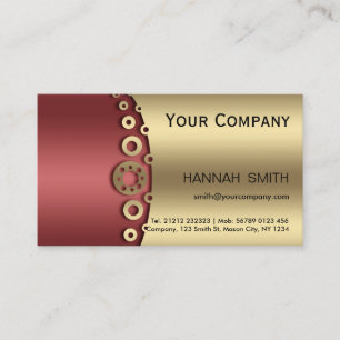 Carte De Visite Professionnel Black Gold Metal Moderne Élégant