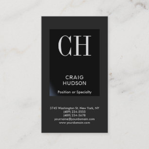 Carte de visite professionnel Black Grey