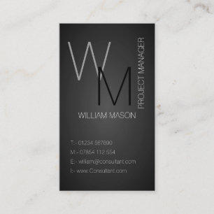Carte de visite professionnel Black / Grey Slate