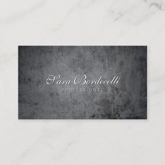 Carte de visite professionnel Black Grunge Arrière (Devant)