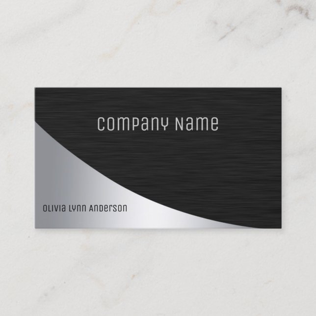Carte de visite professionnel Black Silver (Devant)