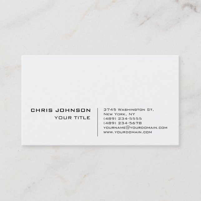 Carte de visite professionnel Black White Charming (Devant)