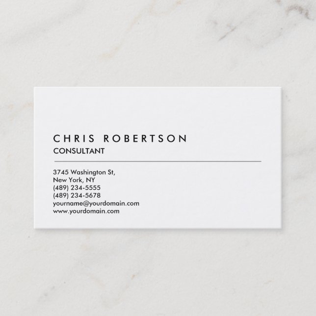 Carte de visite professionnel Black White Grey (Devant)