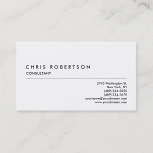 Carte de visite professionnel Black White Grey
