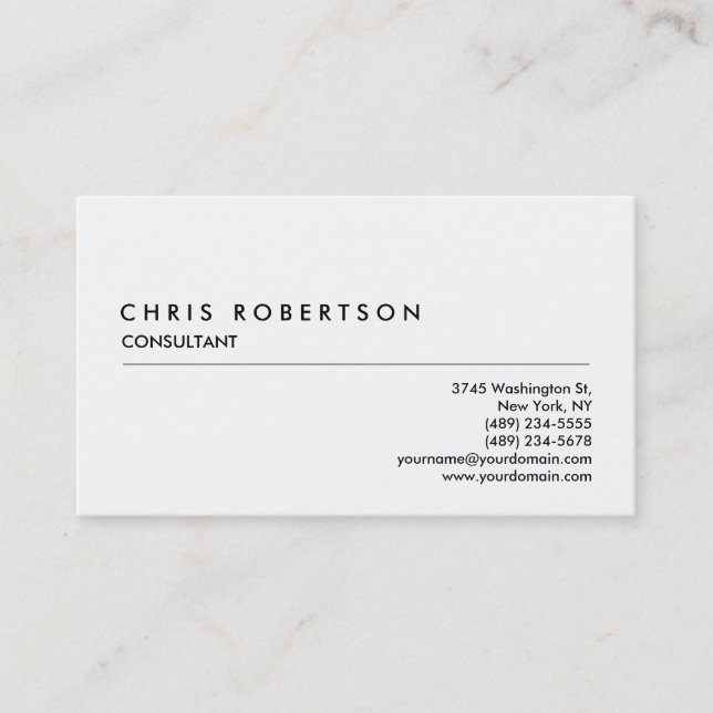 Carte de visite professionnel Black White Grey (Devant)