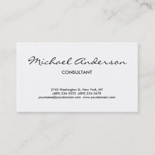 Carte de visite professionnel Black White Script