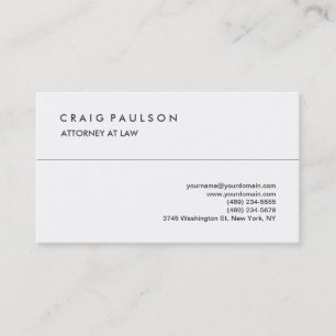 Carte de visite professionnel blanc élégant