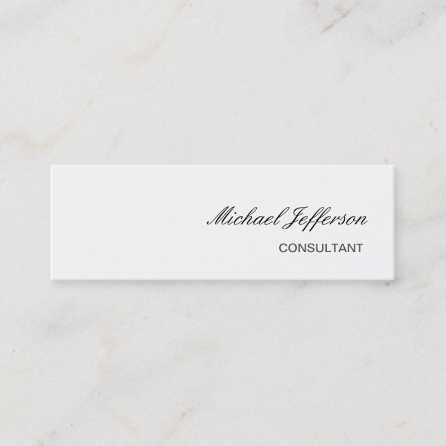 Carte de visite professionnel blanc mince (Devant)