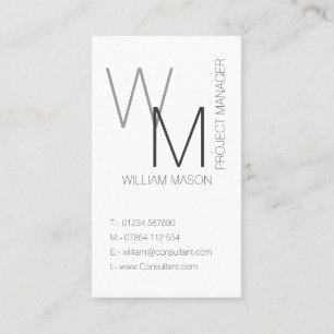 Carte de visite professionnel blanc simple et simp
