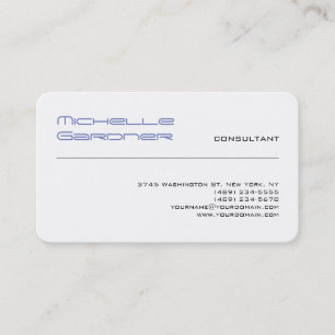 Carte De Visite Professionnel Blanc tendance Plaine créative moder