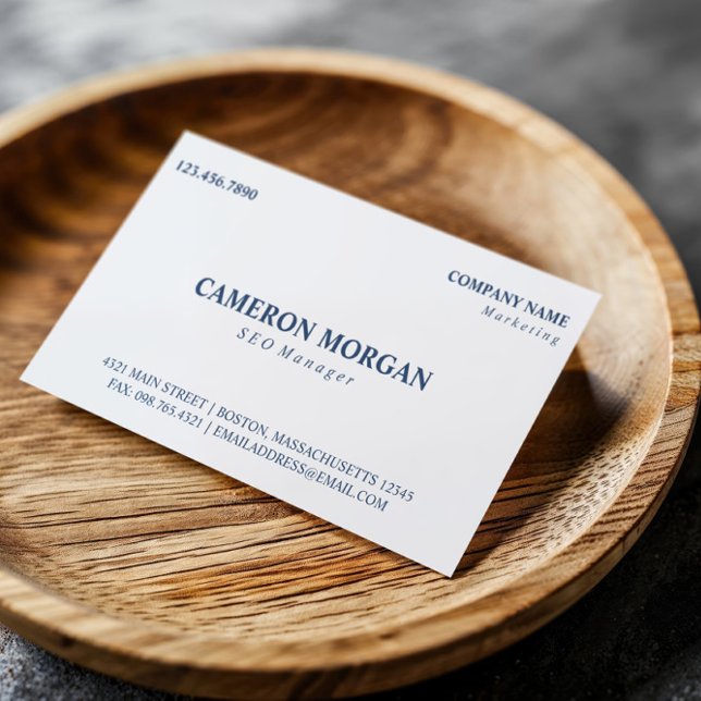 Carte de visite professionnel Bleu Bleu Bleu (Créateur téléchargé)