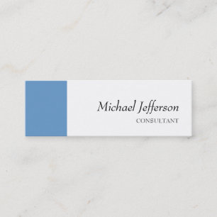 Carte de visite professionnel bleu clair mince
