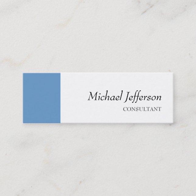 Carte de visite professionnel bleu clair mince (Devant)