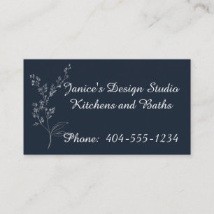 Carte de visite professionnel bleu et blanc